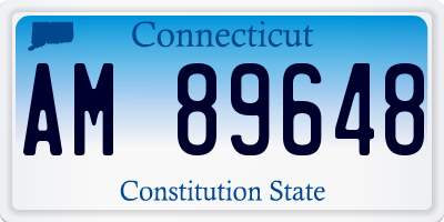 CT license plate AM89648