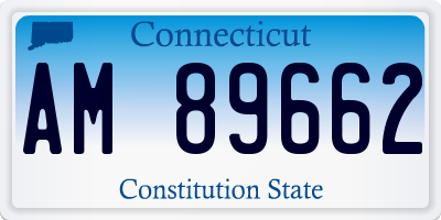 CT license plate AM89662