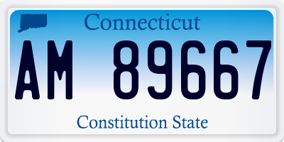 CT license plate AM89667