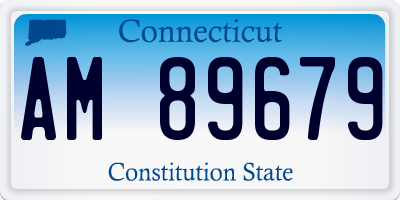 CT license plate AM89679