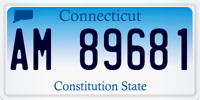 CT license plate AM89681