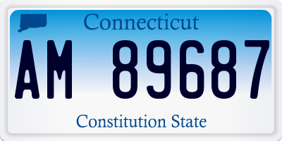 CT license plate AM89687