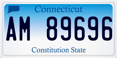 CT license plate AM89696