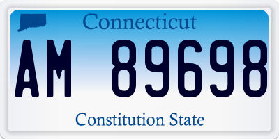 CT license plate AM89698