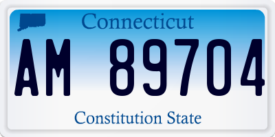 CT license plate AM89704