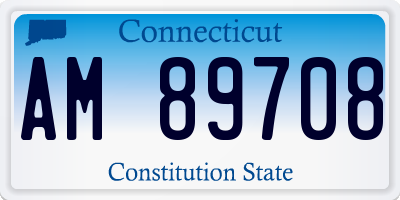 CT license plate AM89708