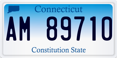 CT license plate AM89710