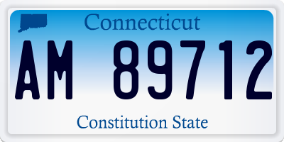 CT license plate AM89712