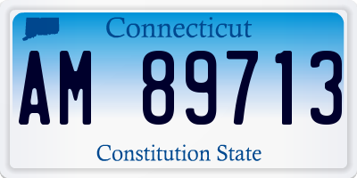 CT license plate AM89713