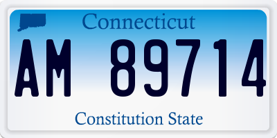 CT license plate AM89714