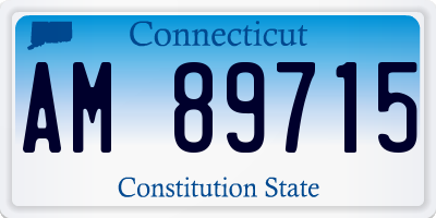 CT license plate AM89715
