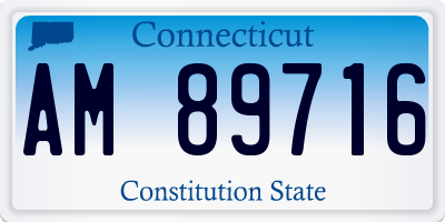 CT license plate AM89716
