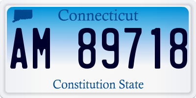 CT license plate AM89718