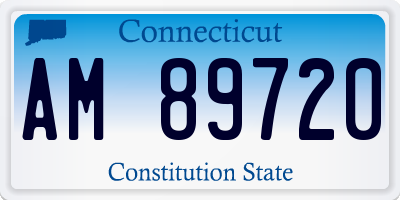 CT license plate AM89720
