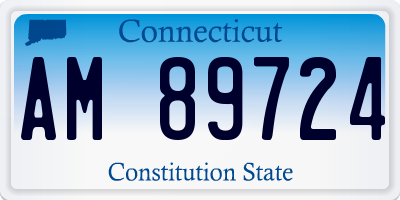 CT license plate AM89724