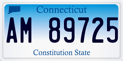 CT license plate AM89725