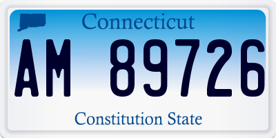 CT license plate AM89726