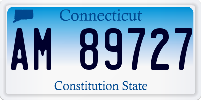 CT license plate AM89727