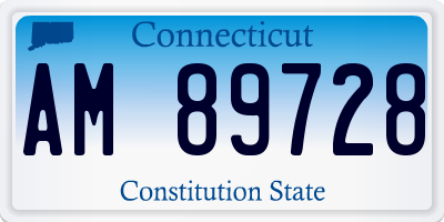 CT license plate AM89728