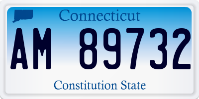 CT license plate AM89732