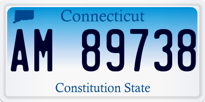 CT license plate AM89738
