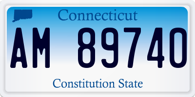 CT license plate AM89740