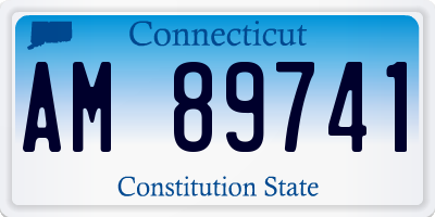 CT license plate AM89741