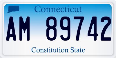 CT license plate AM89742
