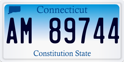 CT license plate AM89744