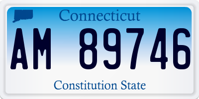 CT license plate AM89746