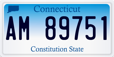 CT license plate AM89751