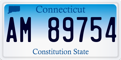 CT license plate AM89754