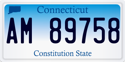 CT license plate AM89758
