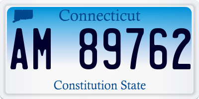 CT license plate AM89762