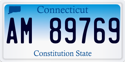 CT license plate AM89769
