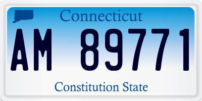 CT license plate AM89771