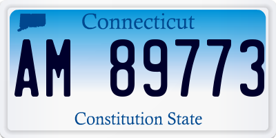 CT license plate AM89773