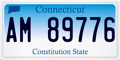 CT license plate AM89776