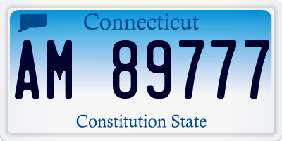 CT license plate AM89777