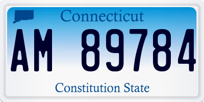 CT license plate AM89784