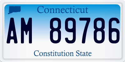 CT license plate AM89786