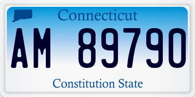 CT license plate AM89790