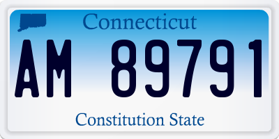 CT license plate AM89791