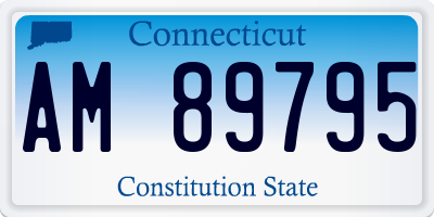 CT license plate AM89795