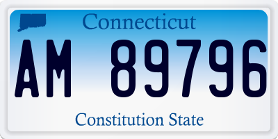CT license plate AM89796