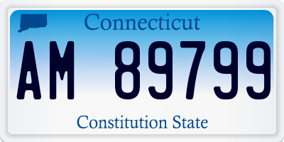 CT license plate AM89799
