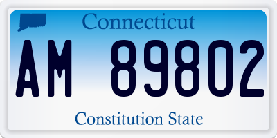 CT license plate AM89802
