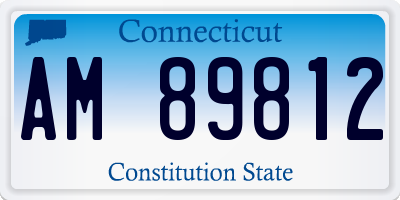 CT license plate AM89812