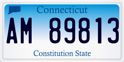 CT license plate AM89813