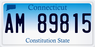 CT license plate AM89815